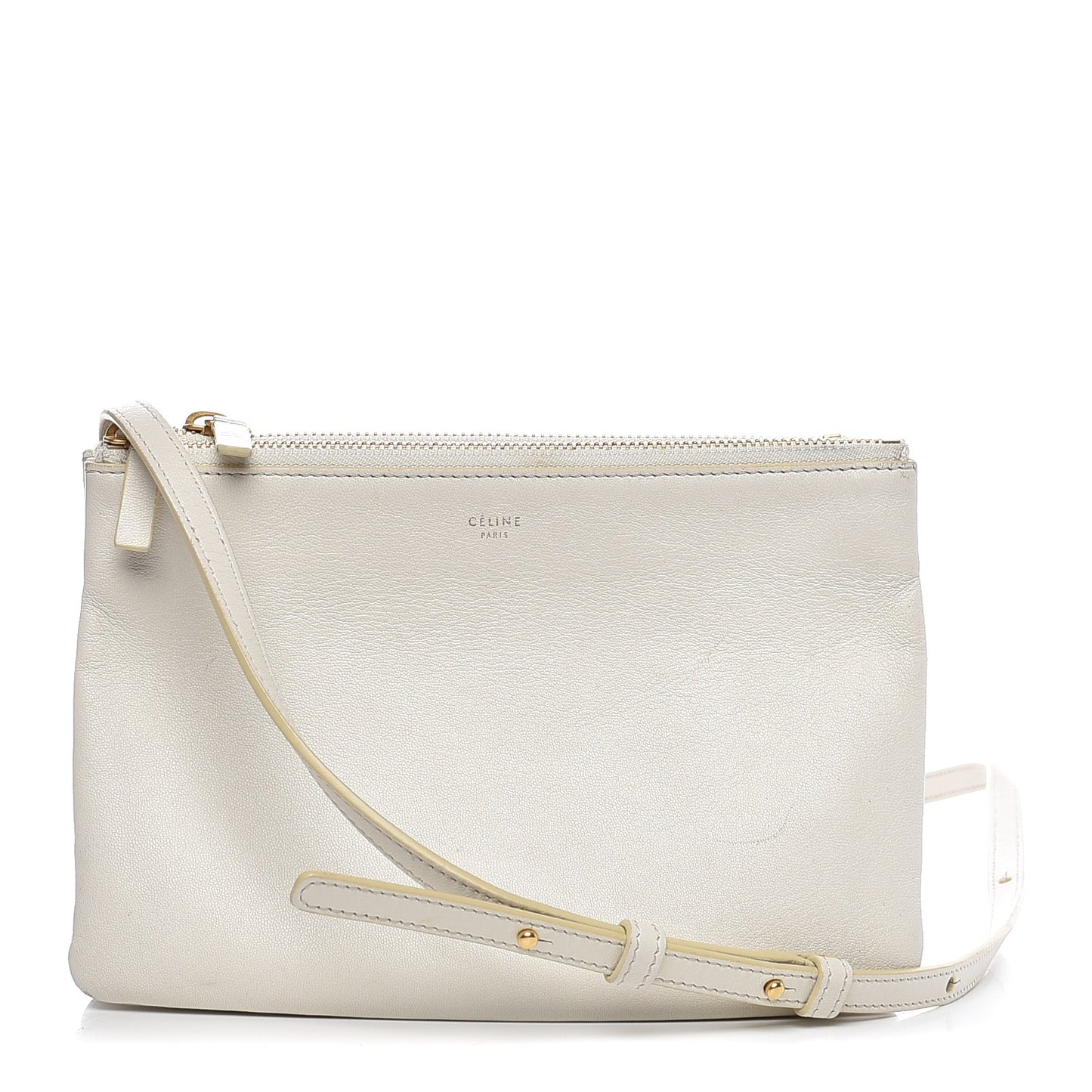 Lambskin Small Trio Crossbody Bag White