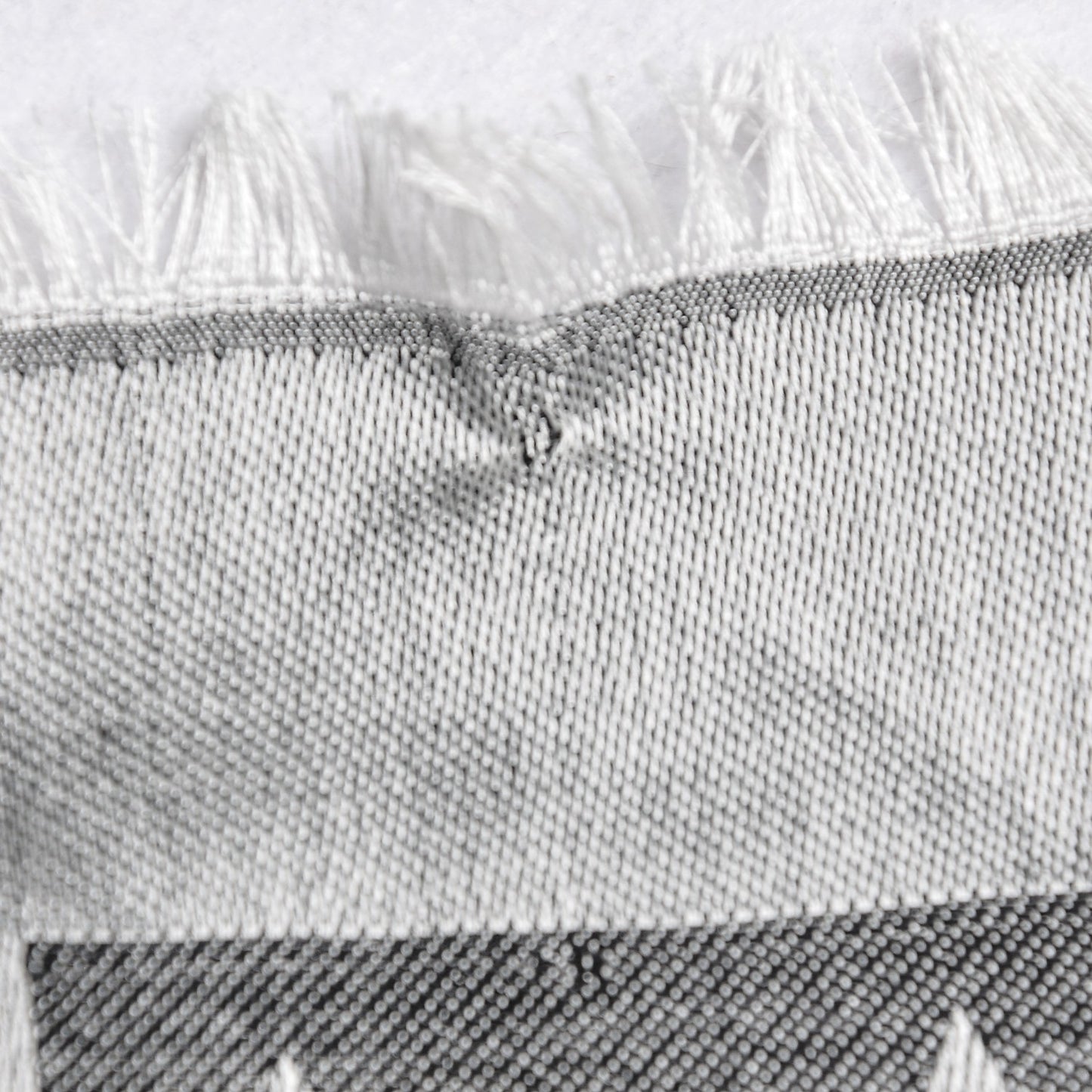 Silk Wool Monogram Denim Shawl Black