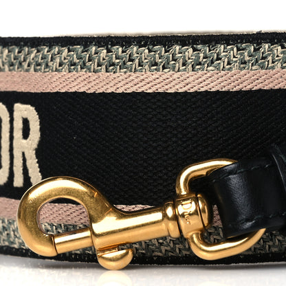 Christian Dior Canvas Embroidered Shoulder Strap Rose Multicolor 2 of 5