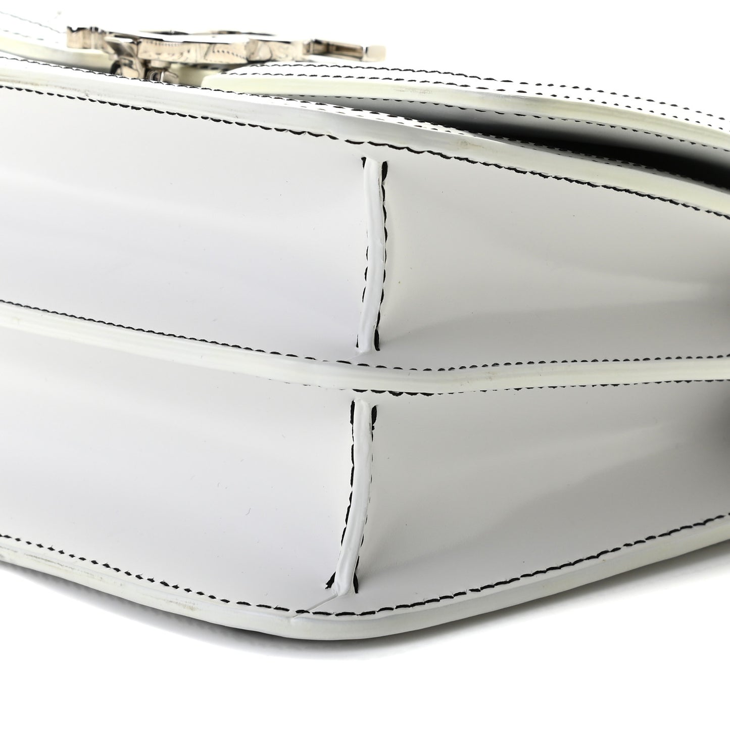 Calfskin Monogram Embossed Small TB Chain Bag Optic White