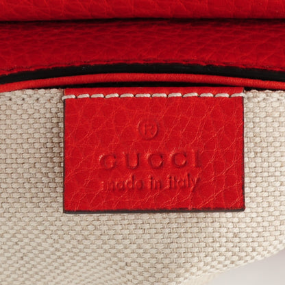 Gucci Pebbled Calfskin Small Soho Flap Crossbody Sun Orange 6 of 7