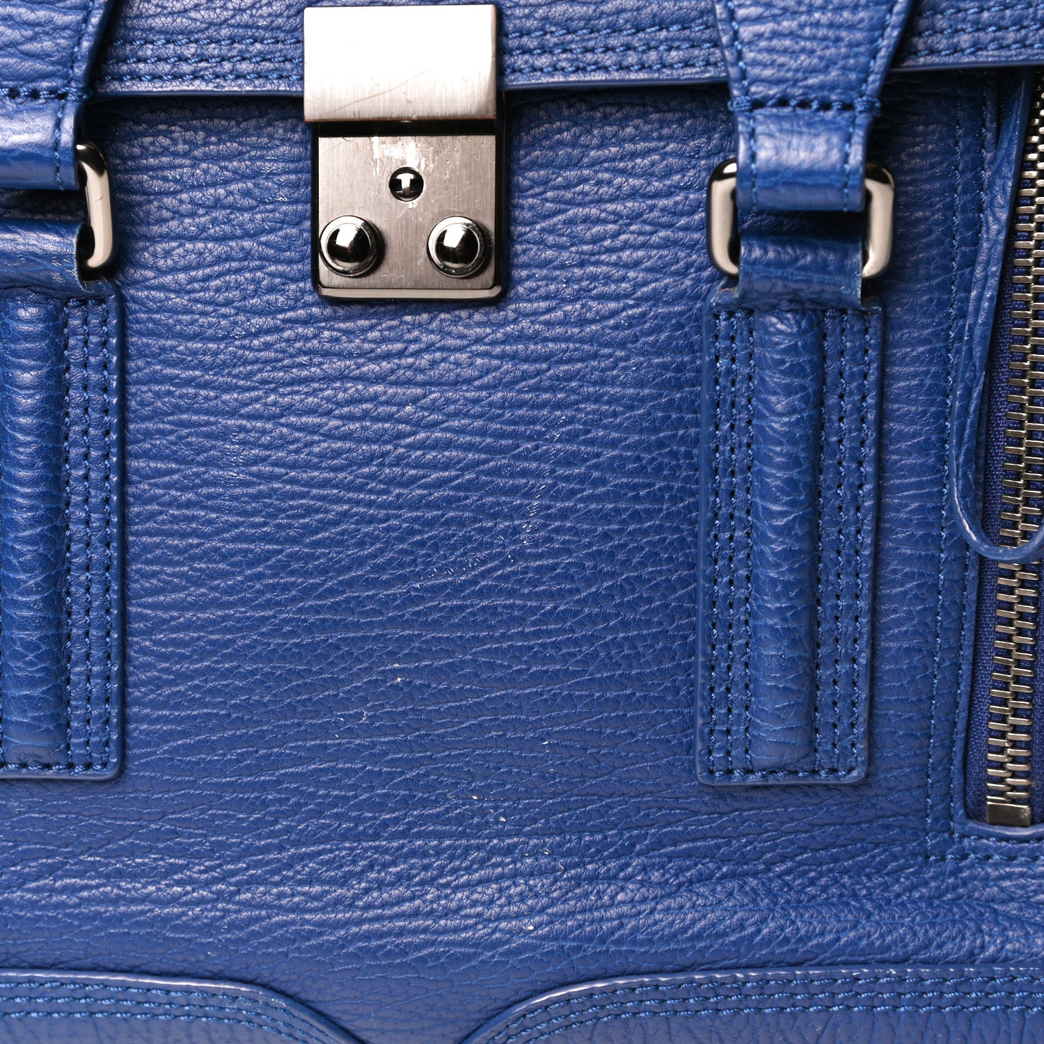 3.1 Phillip Lim Textured Calfskin Medium Pashli Satchel Cobalt 13 of 22