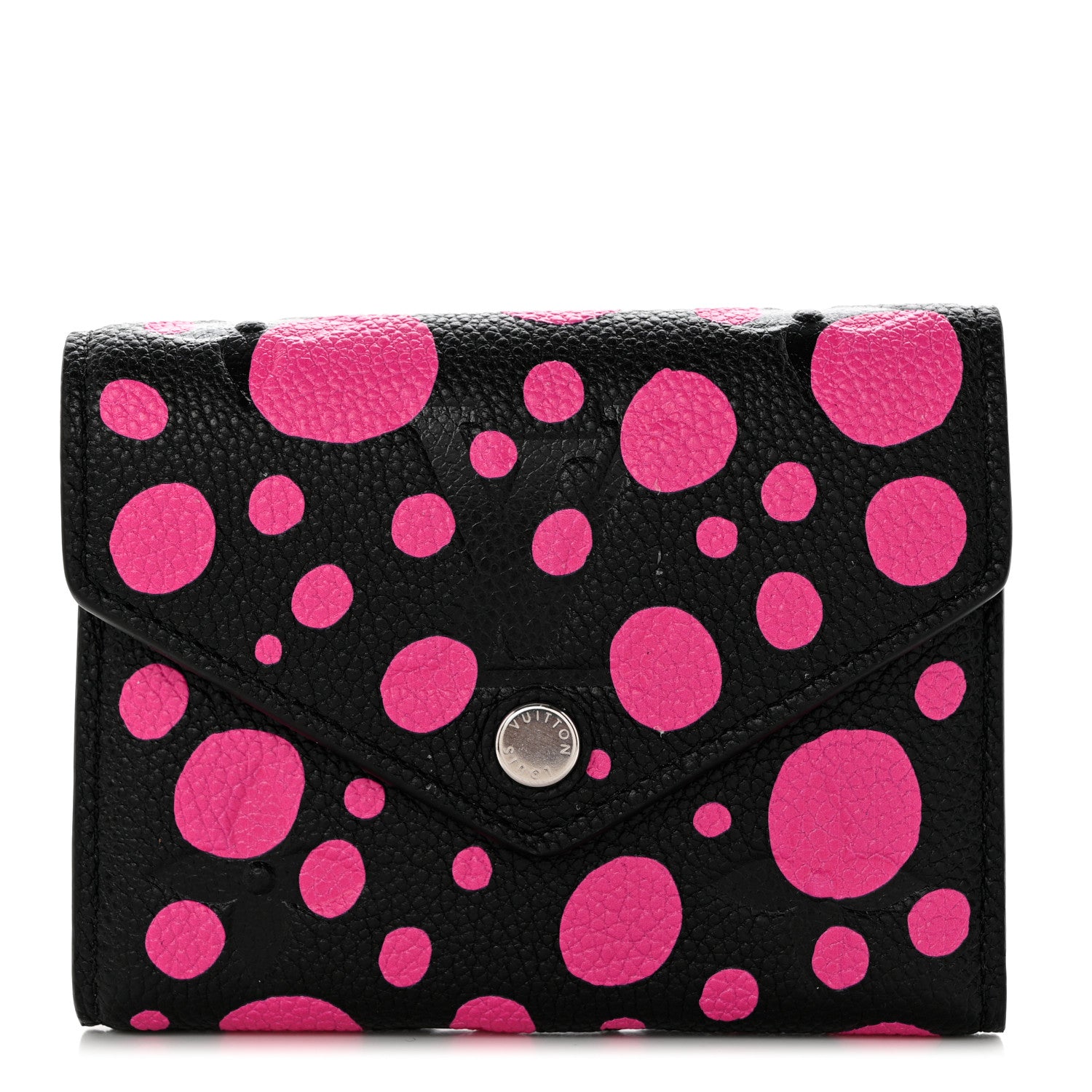 Louis Vuitton LV X YK Empreinte Monogram Victorine Wallet Black Fuchsia 1 of 9
