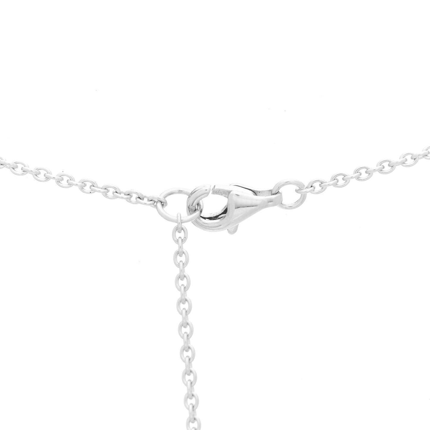 18K White Gold Diamond Bouton de Camelia Pendant Necklace