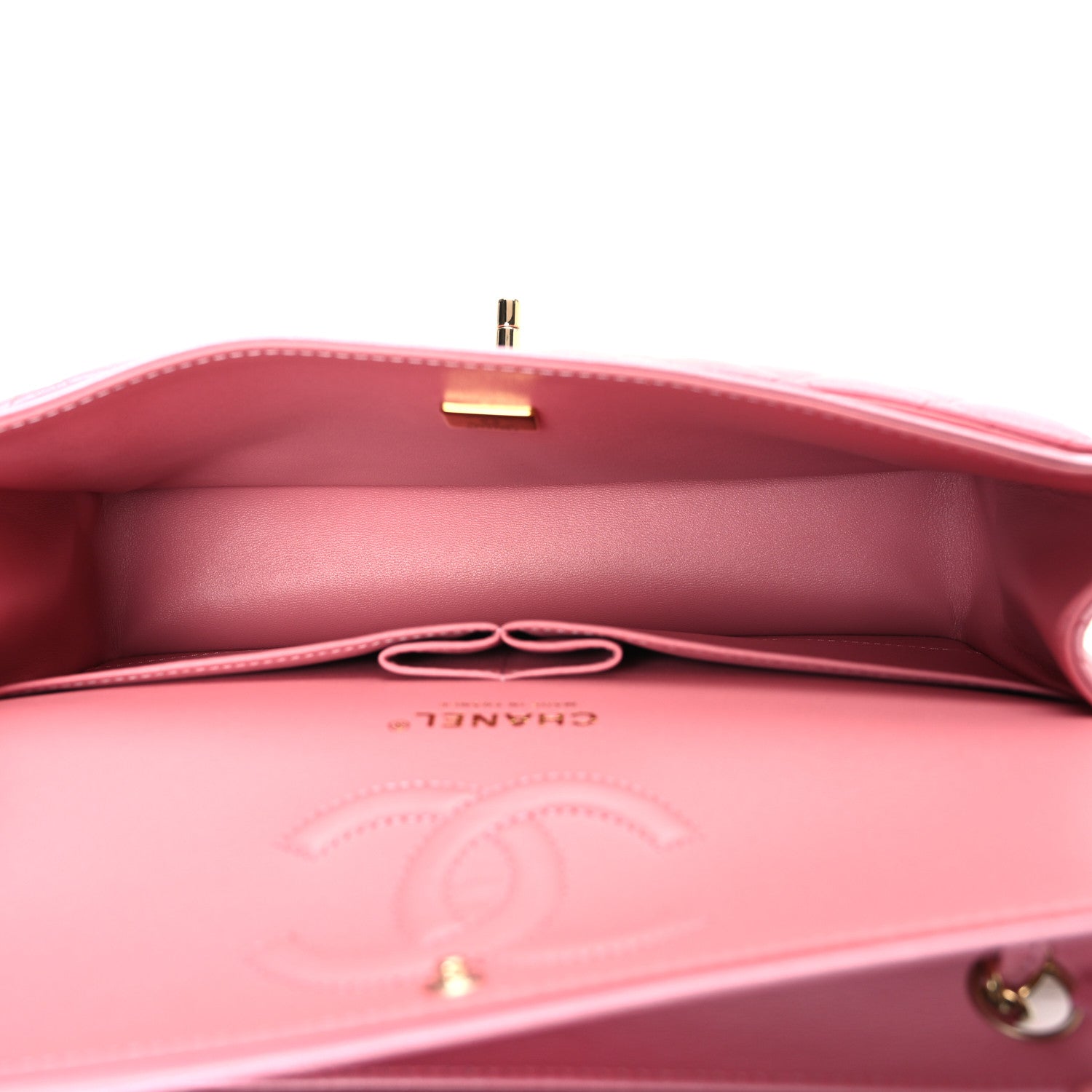 Chanel Metallic Goatskin Ombre Quilted Medium Double Flap Pink 5 of 10