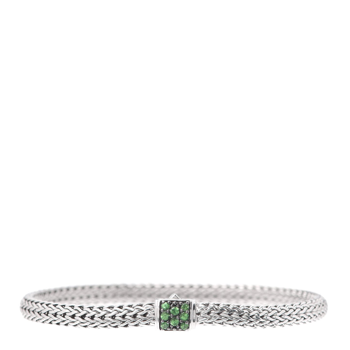 Sterling Silver Tsavorite 5mm Classic Chain Bracelet