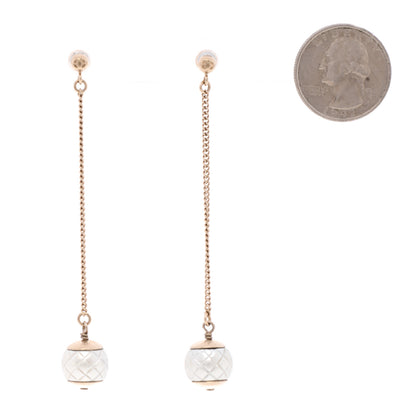 Chanel Pearl Dangle Earrings Gold 2 of 5