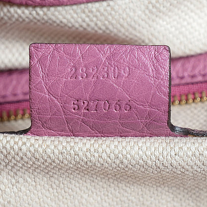 Gucci Pebbled Calfskin Medium Soho Shoulder Bag Fresia Rose 7 of 7
