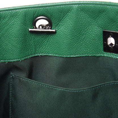 Chanel Caviar Quilted Timeless Tote Green 10 of 14