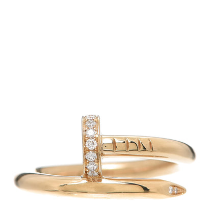Cartier 18K Yellow Gold Diamond Juste Un Clou Ring 53 6.25 1 of 7