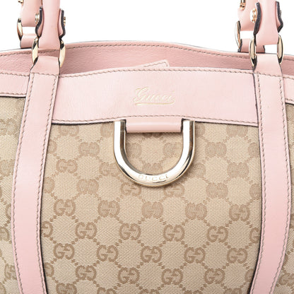 Gucci Monogram Small Gold D Ring Tote Pink 14 of 28