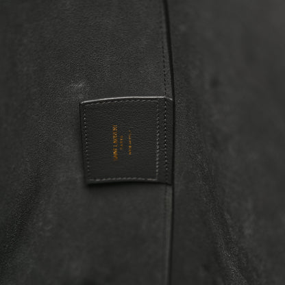 Saint Laurent Calfskin North-South Shopping Tote Storm 6 of 11