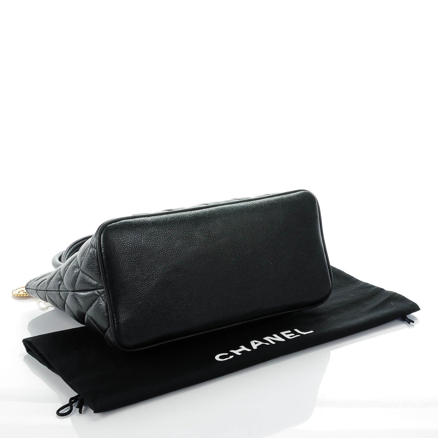 Caviar Quilted Medallion Tote Black