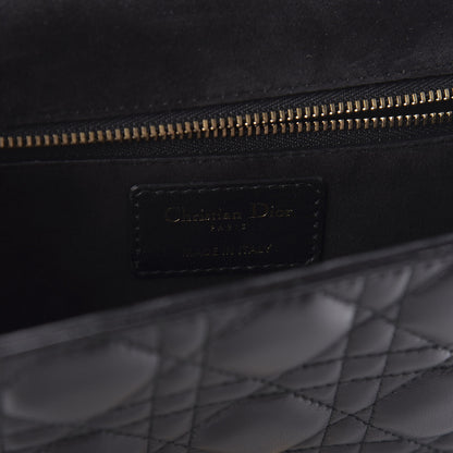 Christian Dior Lambskin Cannage Large Dioraddict Flap Bag Black 8 of 9