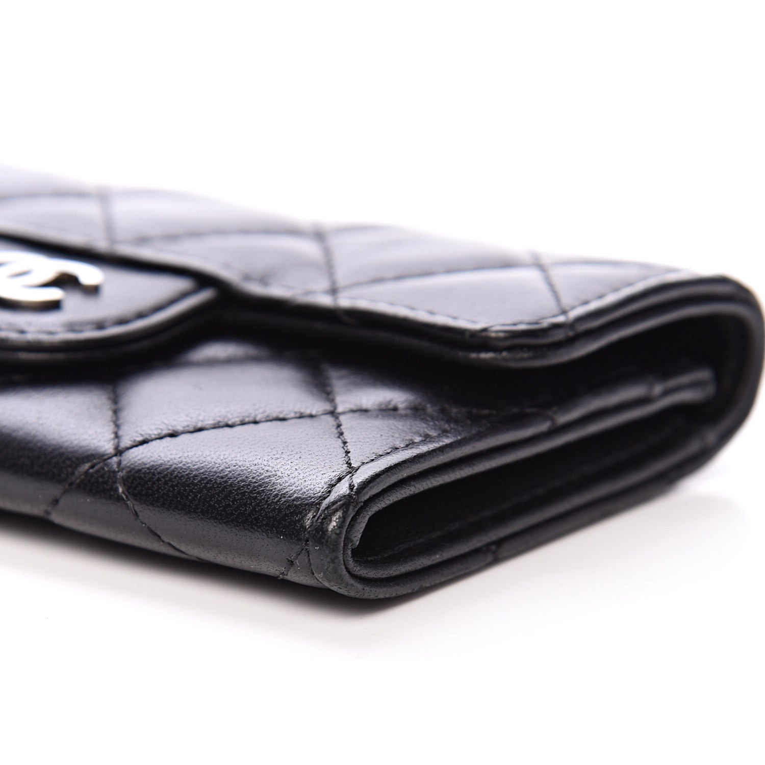 Chanel Lambskin Quilted Flap Card Holder Black 11 of 12