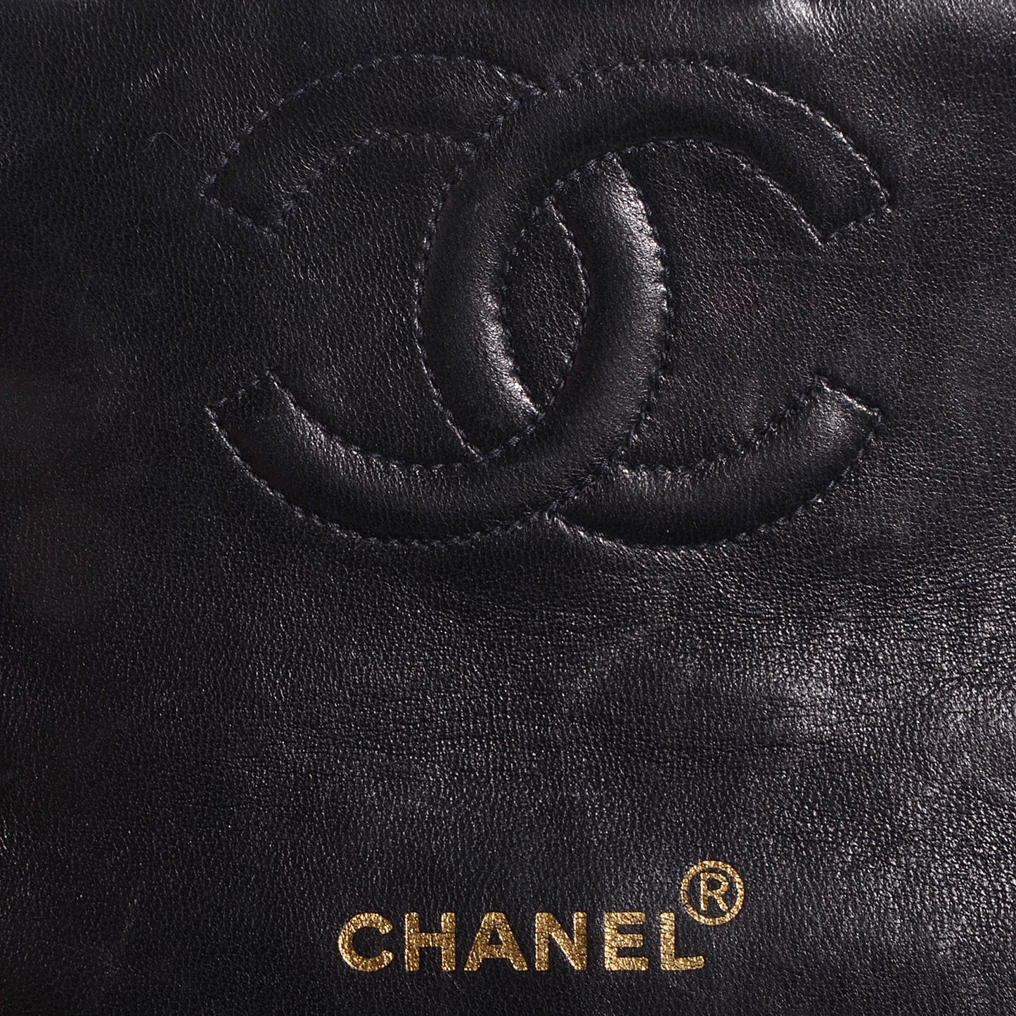 Patent Calfskin Quilted Mini Square Flap Black