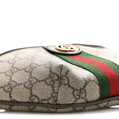 Gucci GG Supreme Monogram Web Small Ophidia Belt Bag Beige Ebony New Acero 9 of 12