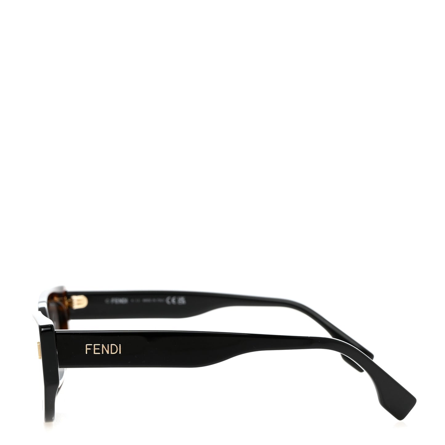 Acetate Fendi Bold Sunglasses FE40018I Havana Black
