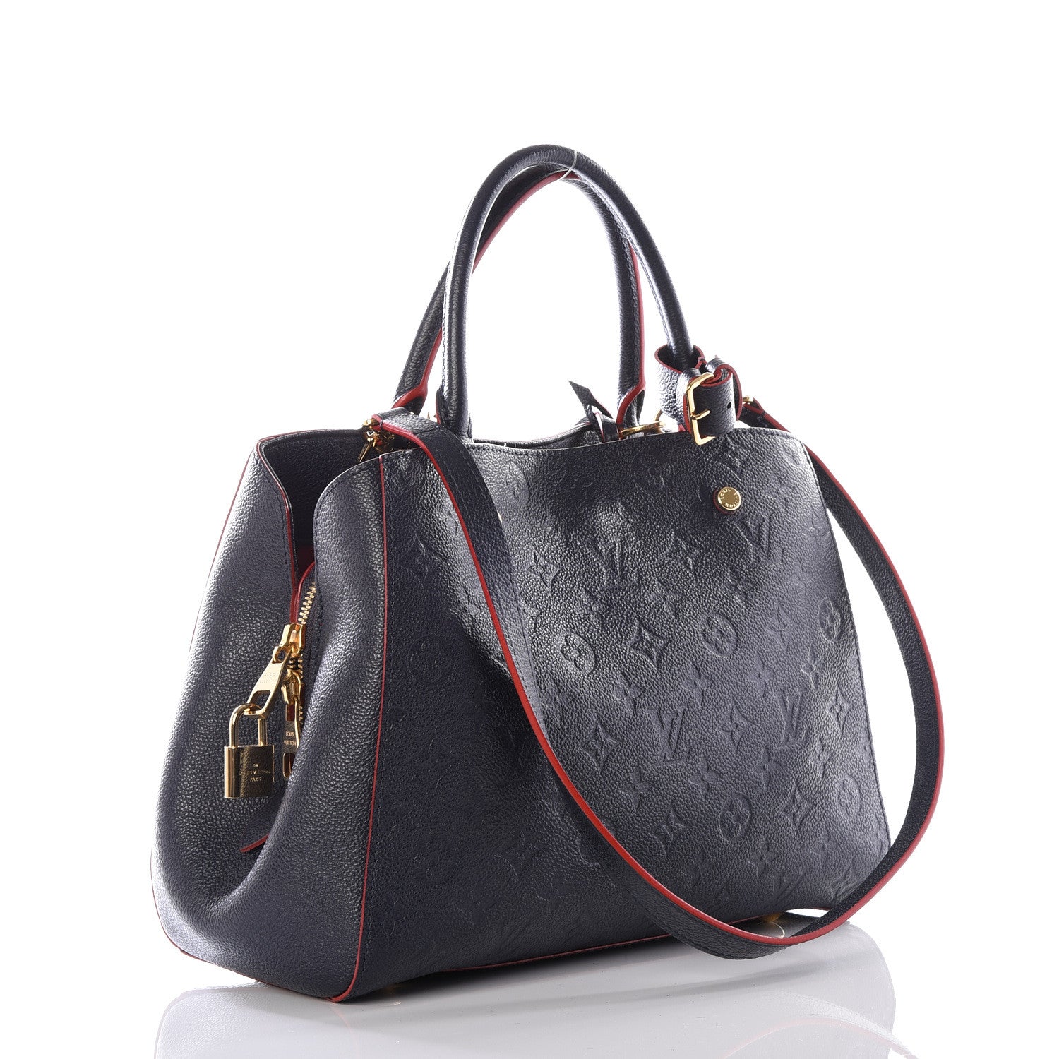 Louis Vuitton Empreinte Montaigne MM Marine Rouge 2 of 13