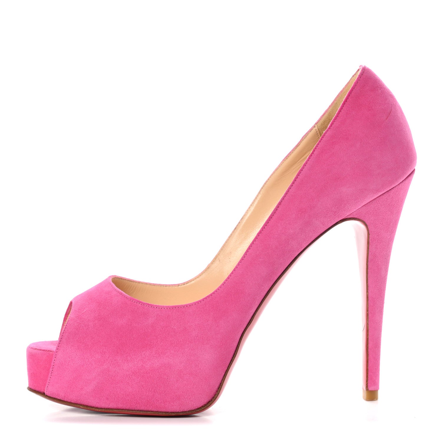 Christian Louboutin Suede Platform Peep Toe Pumps 39 1 of 9