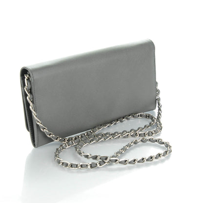 Prada Saffiano Metal Oro Chain Wallet Marmo 3 of 8