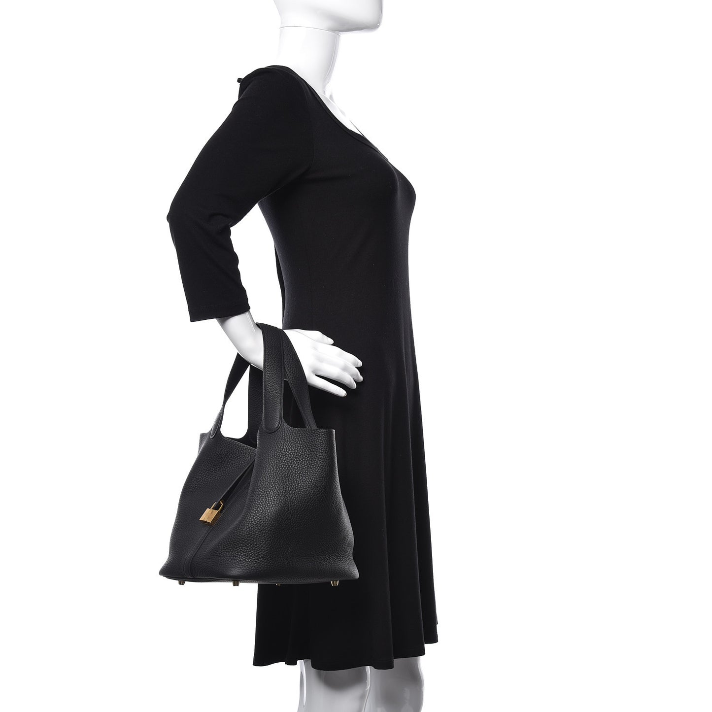 Taurillon Clemence Picotin Lock 22 MM Black