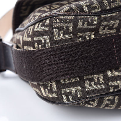 Fendi Zucchino Vitello Flap Messenger Satchel Testa di Moro Beige 8 of 10