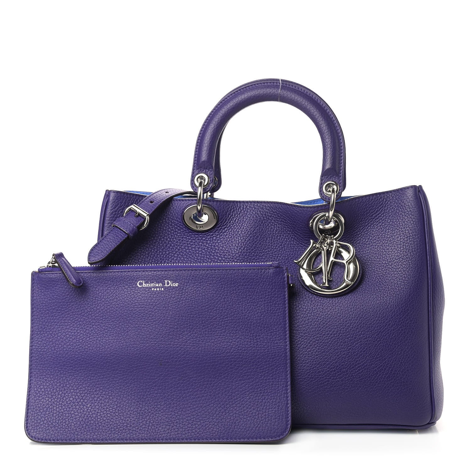 Christian Dior Bullcalf Medium Diorissimo Tote Purple 1 of 9