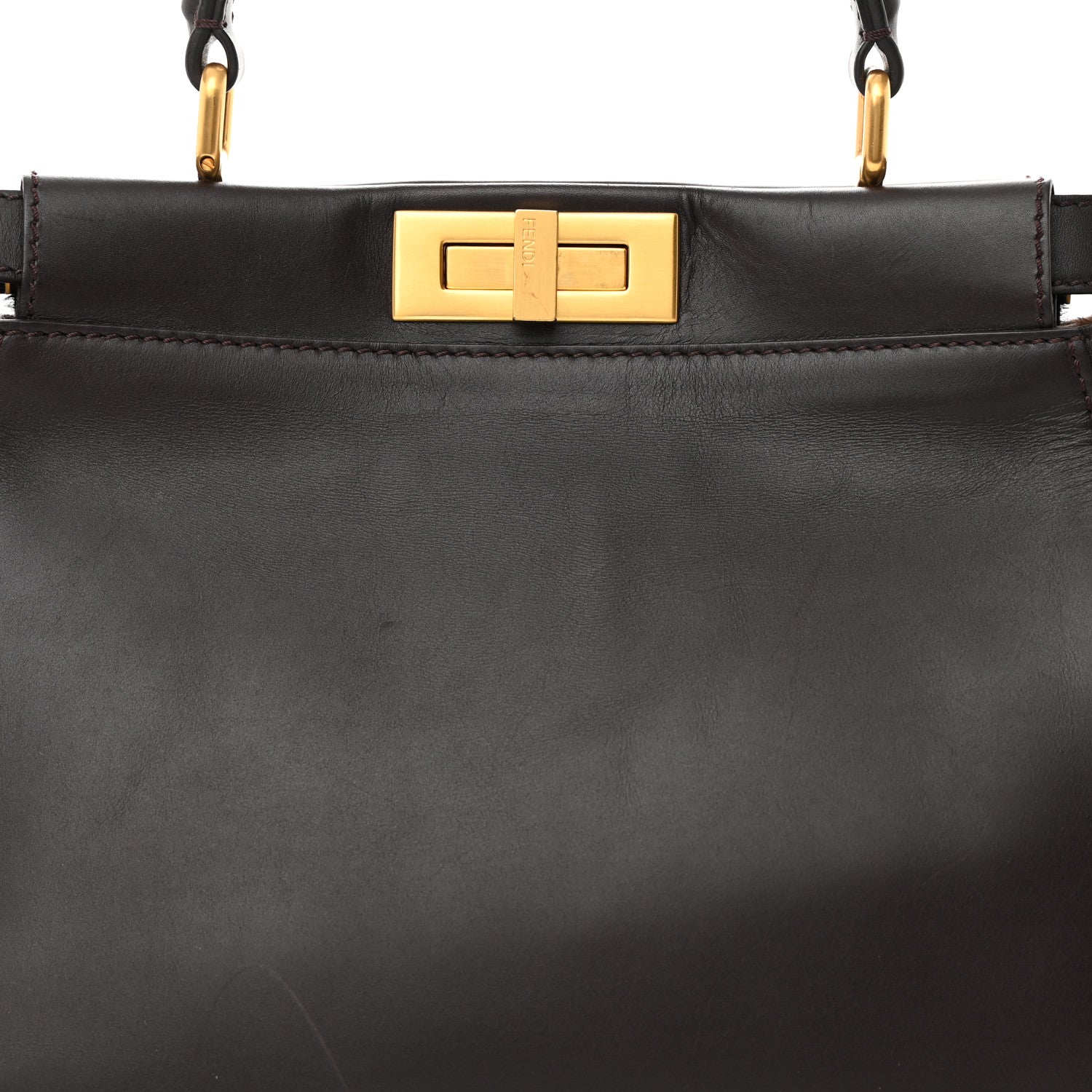 Fendi Vitello Calf Hair Zebra Print Medium Peekaboo Iconic Satchel Black 9 of 20