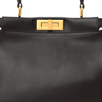 Fendi Vitello Calf Hair Zebra Print Medium Peekaboo Iconic Satchel Black 9 of 20