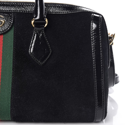 Gucci Suede Patent GG Web Medium Ophidia Boston Black 11 of 11