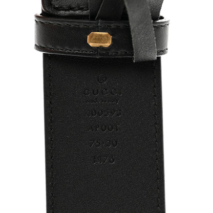Gucci Calfskin Double G 40mm Belt 75 30 Black 3 of 4