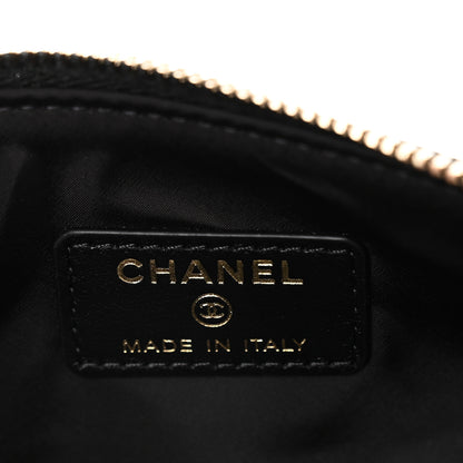 Chanel Velvet Effect Nylon Shiny Crumpled Calfskin Quilted Chanel 25 Clutch With Chain Black 6 of 10