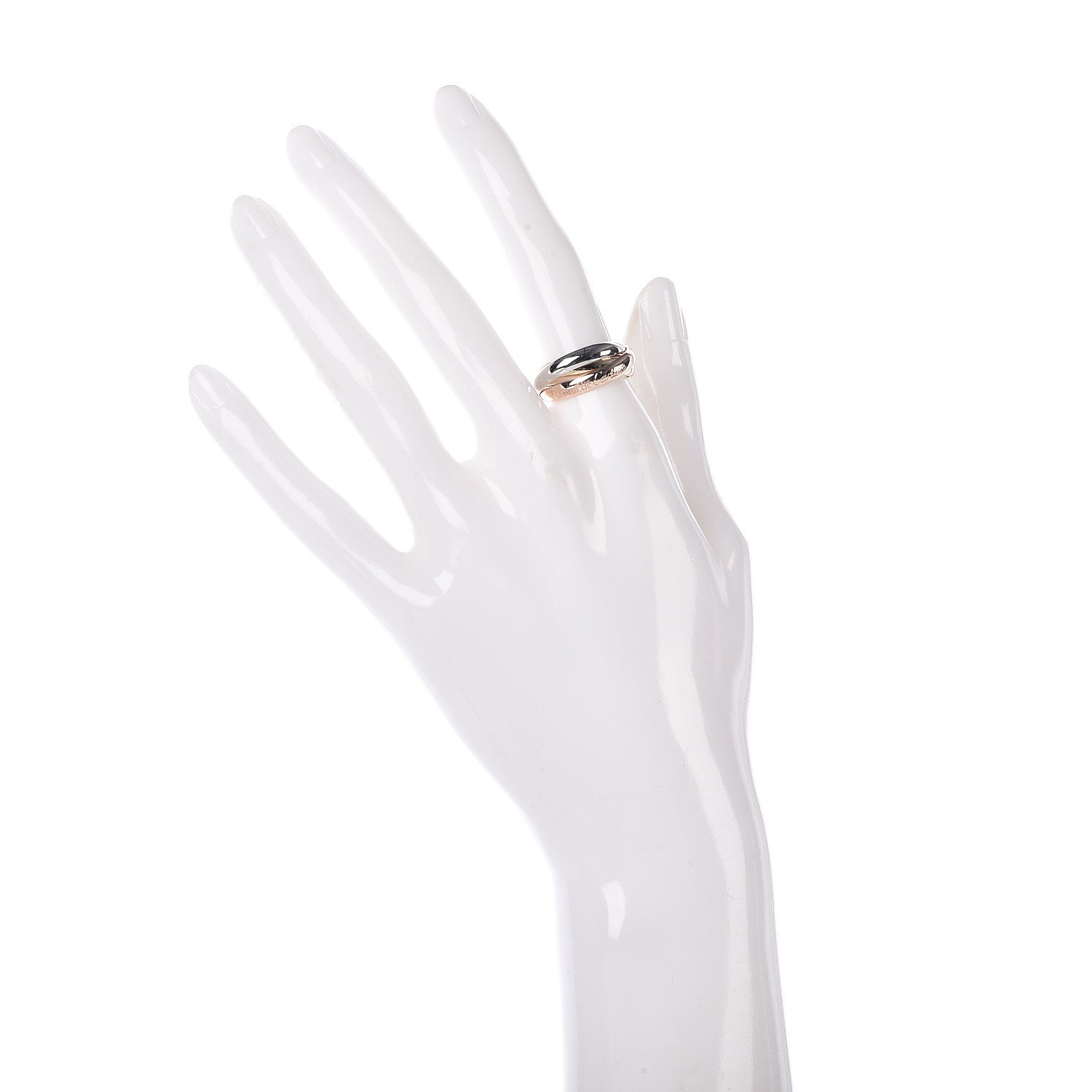 Cartier 18K Pink Yellow White Gold Classic Les Must De Trinity Ring 53 6.25 2 of 4