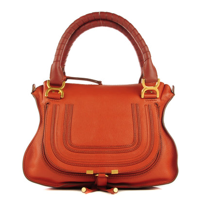 Chloe Calfskin Medium Marcie Satchel Whiskey 1 of 8