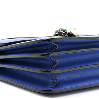 Bulgari Calfskin Serpenti Forever Top Handle Blue 11 of 17