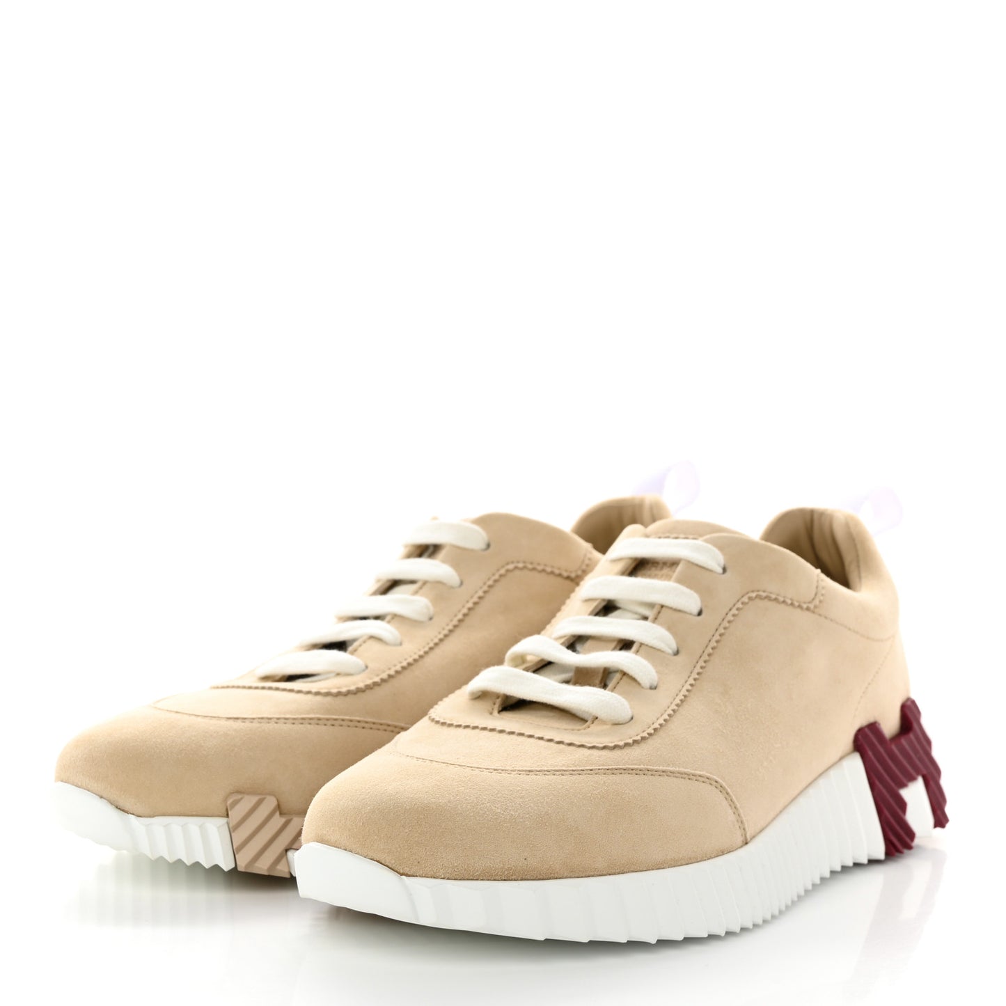 Goatskin Suede Goatskin Bouncing Sneakers 38 White Gomme