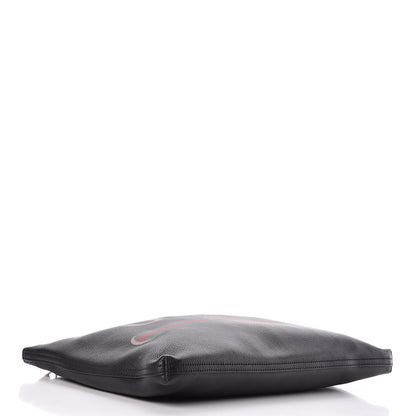 Gucci Pebbled Calfskin Large Logo Portfolio Clutch Black 4 of 10