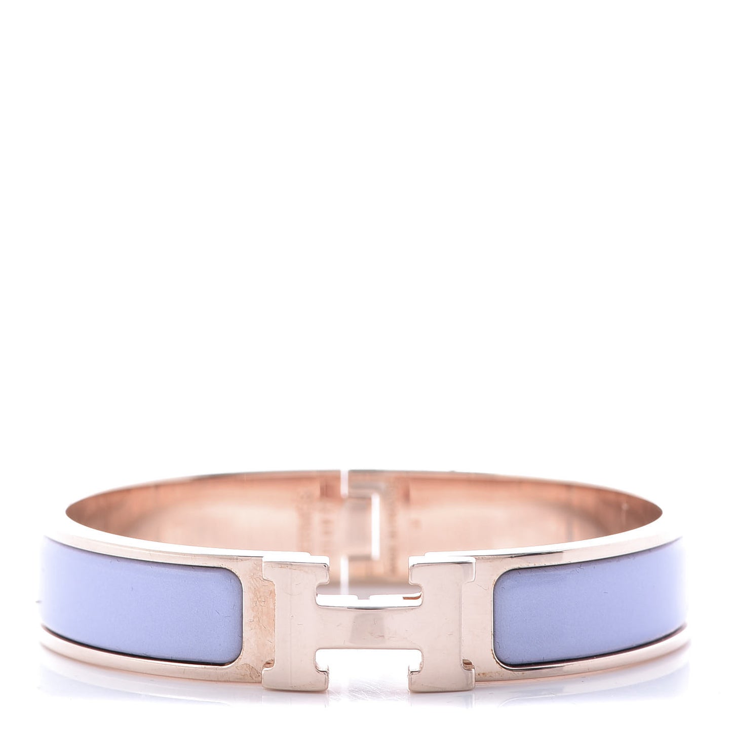 Enamel Narrow Clic Clac H Bracelet PM Parme
