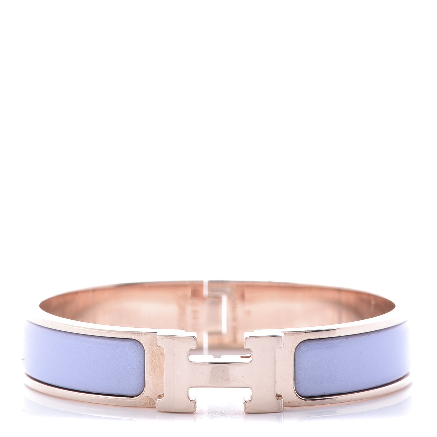Hermes Enamel Narrow Clic Clac H Bracelet PM Parme 1 of 4