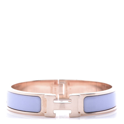 Hermes Enamel Narrow Clic Clac H Bracelet PM Parme 1 of 4