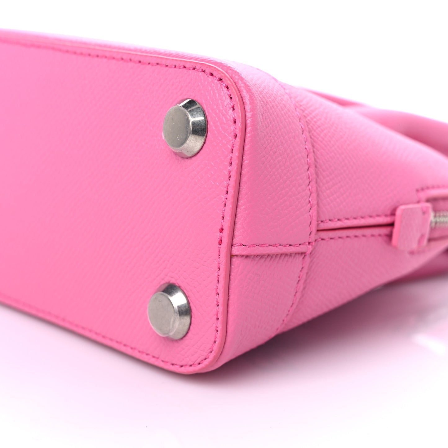 Grained Calfskin XXS Ville Top Handle Bag Pink