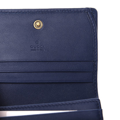 Gucci Canvas Flora Floral Trapuntata Zumi Card Case Wallet Great White Multicolor Blue Agata 4 of 6
