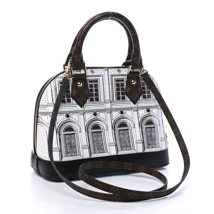Louis Vuitton X FORNASETTI Calfskin Architettura Alma BB Black White 2 of 5