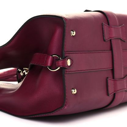 Gucci Calfskin Medium Stirrup Top Handle Bag Burgundy 9 of 19