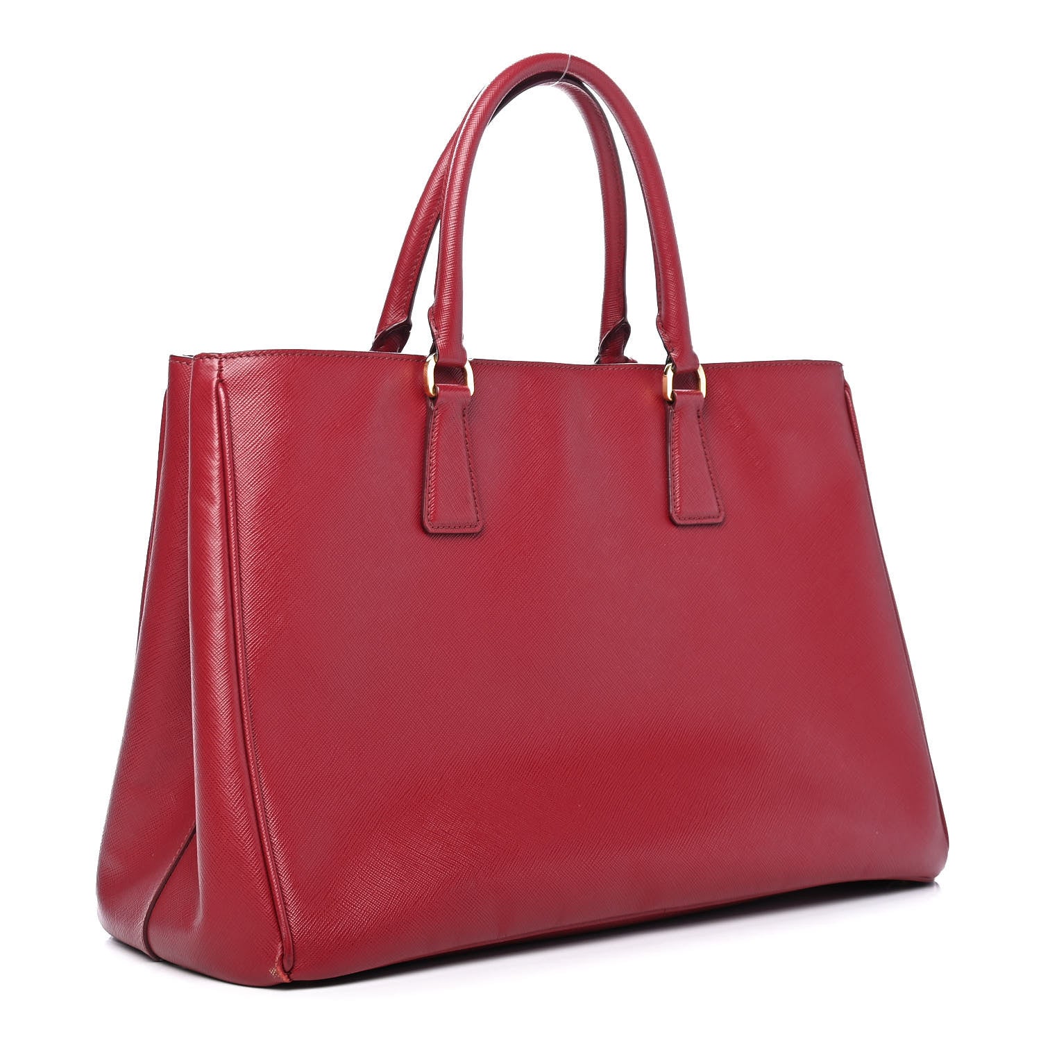 Prada Saffiano Lux Large Tote Cherry 2 of 6