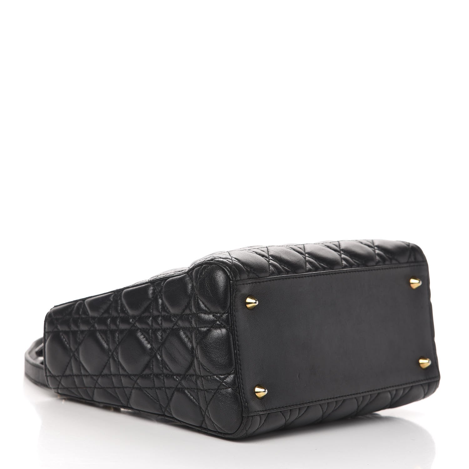 Christian Dior Lambskin Cannage Medium Lady Dior Black 4 of 13