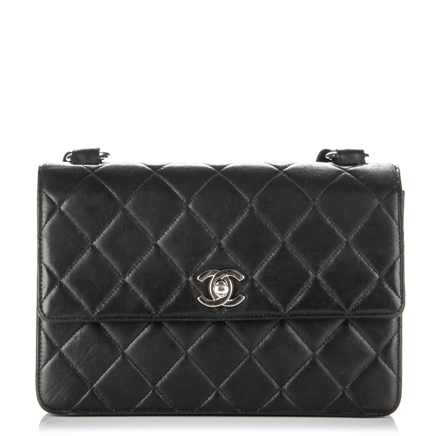 Chanel Lambskin Quilted Single Flap Black 1 of 9