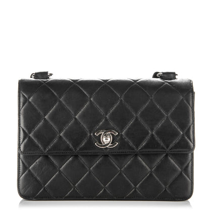 Chanel Lambskin Quilted Single Flap Black 1 of 9