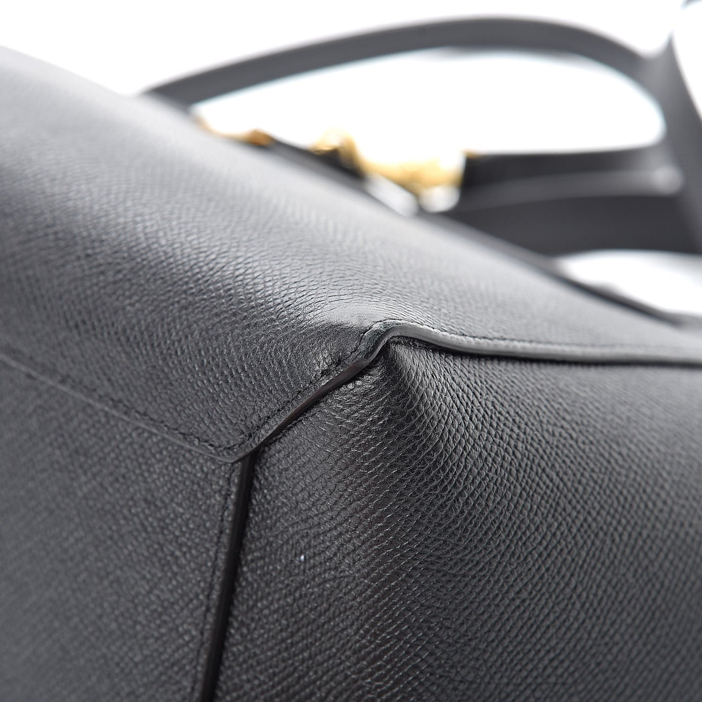 Grained Calfskin Micro Belt Bag Black